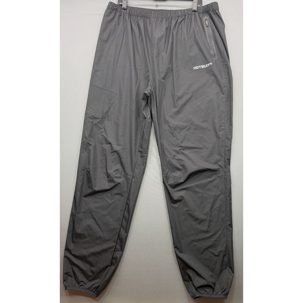 HOTSUIT Sauna Pants Sweat Workout Track Joggers Black Silver Lining | Womens 4XL